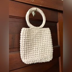 Knitted White Handbag